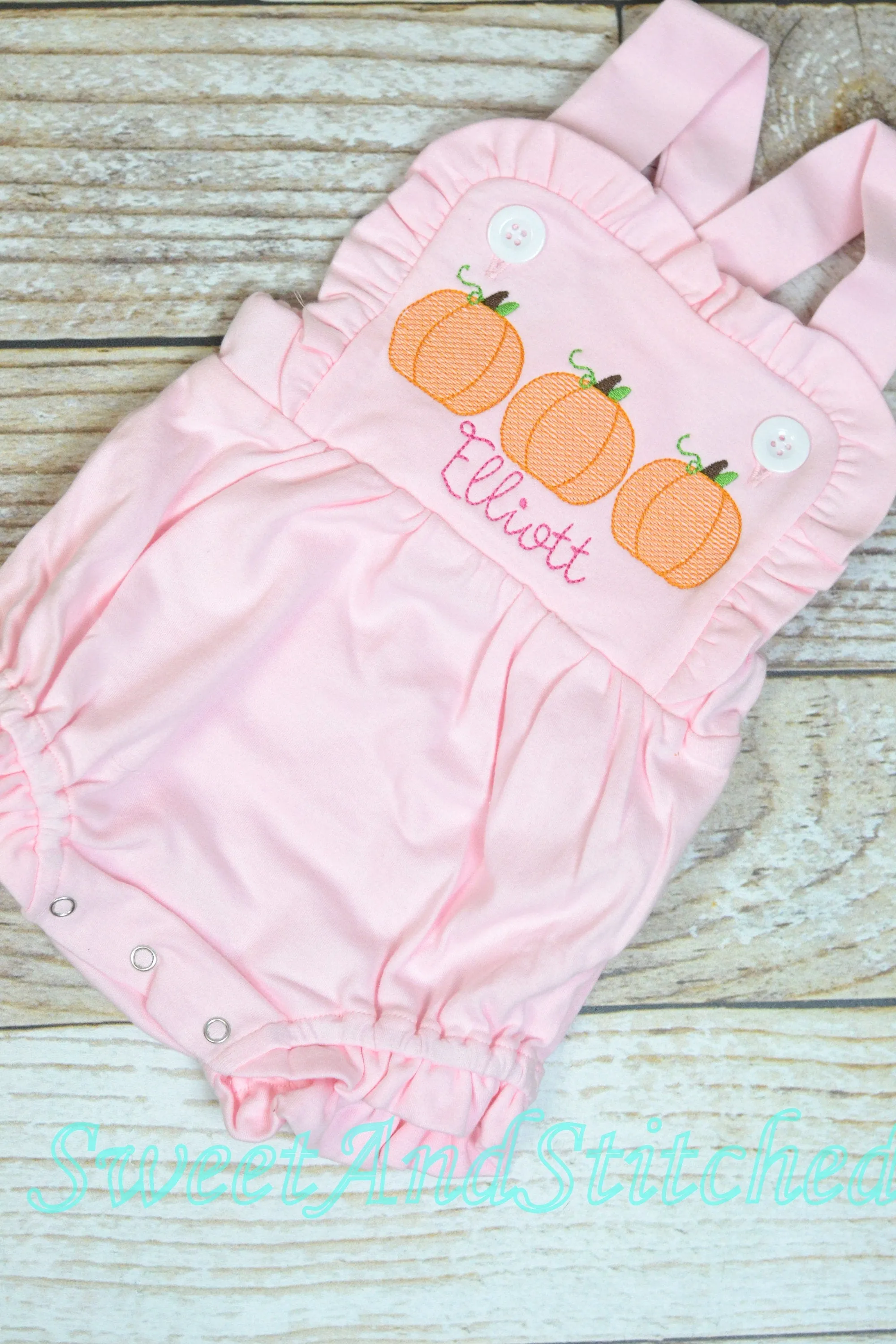 Monogrammed girls pumpkin outfit, girls pumpkin birthday bubble cake smash outfit, 1st birthday cake smash pumpkin outfit