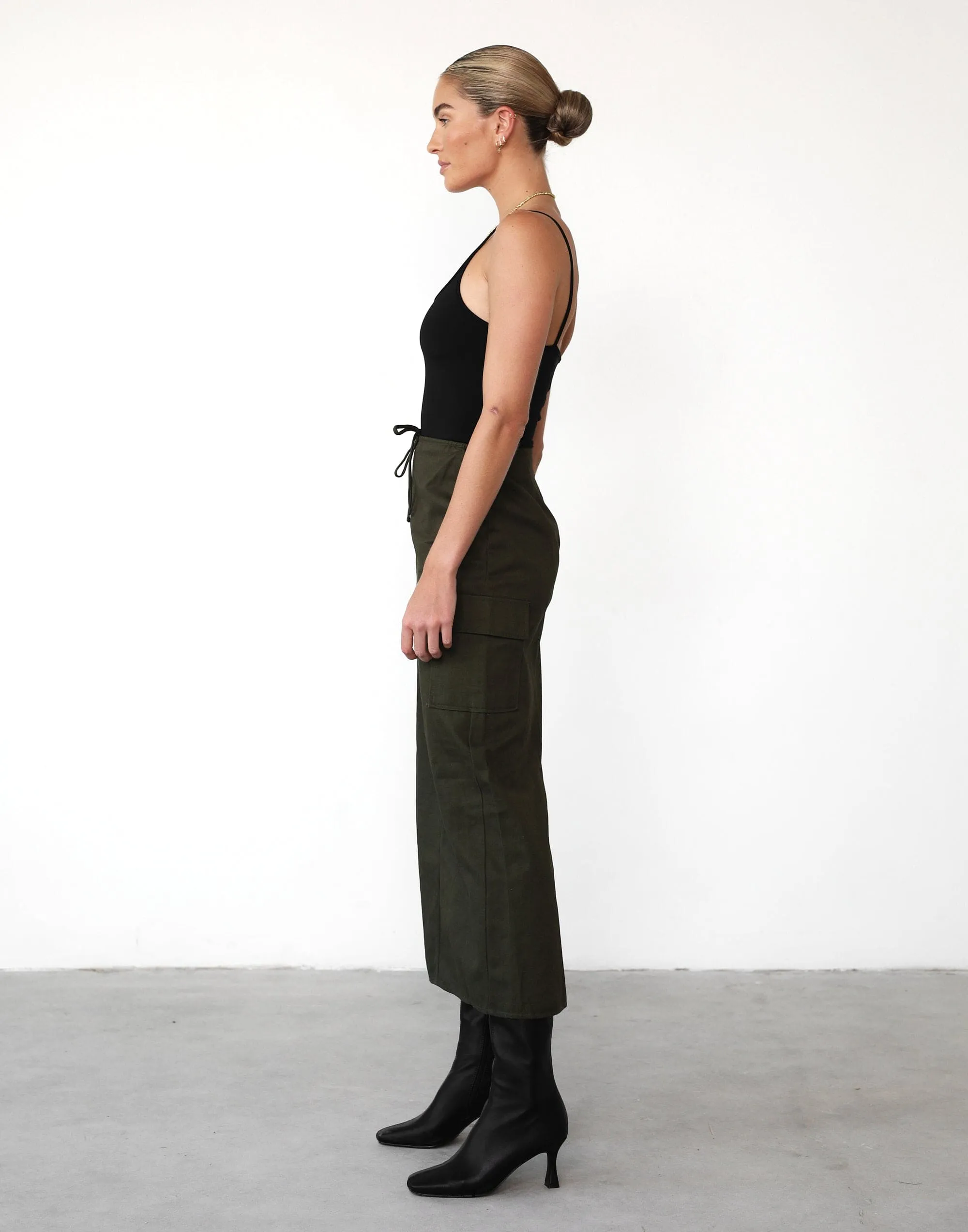 Not Now Maxi Skirt (Moss)