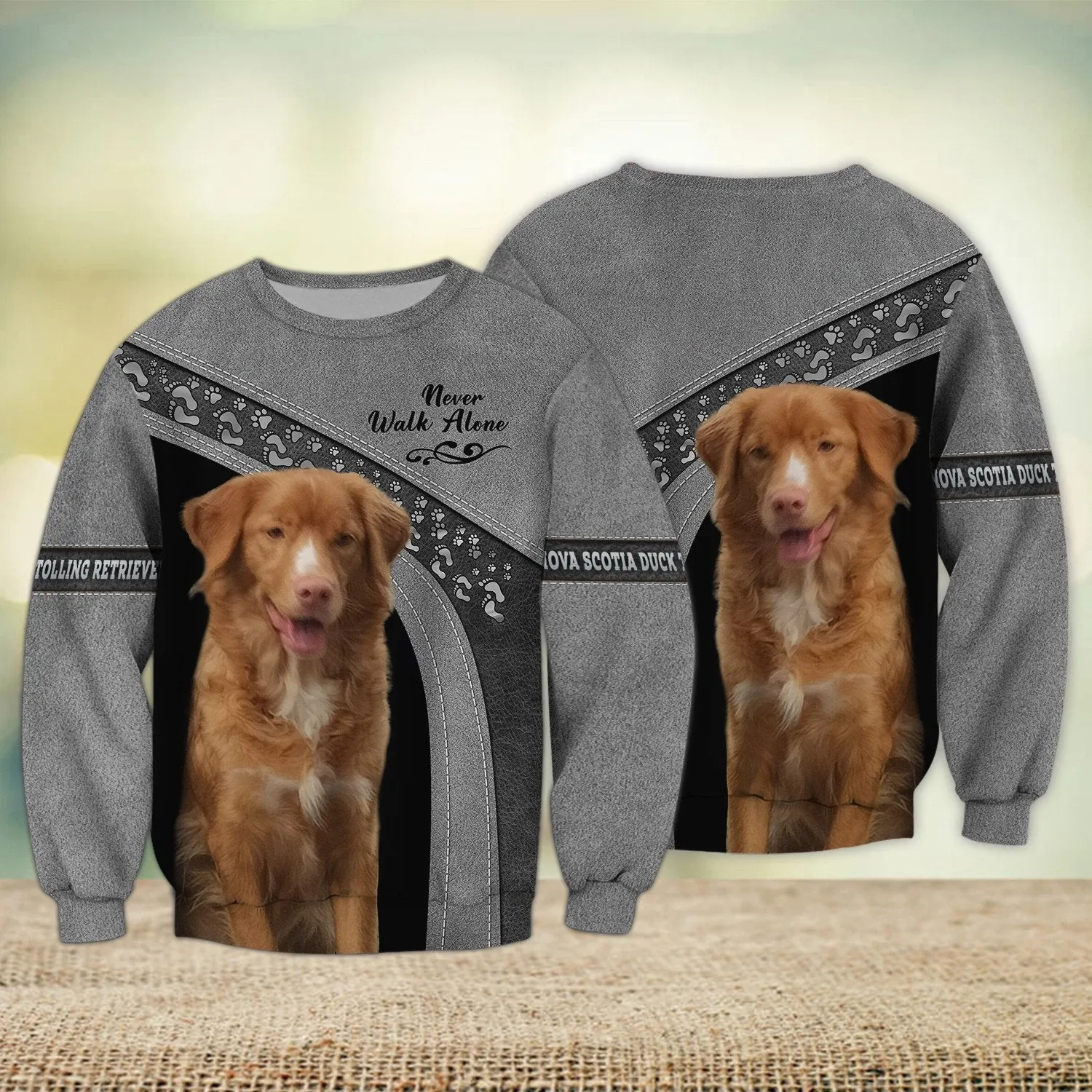 Nova Scotia Duck Tolling Retriever Love Never Walk Alone Love 3D Full Print Shirts