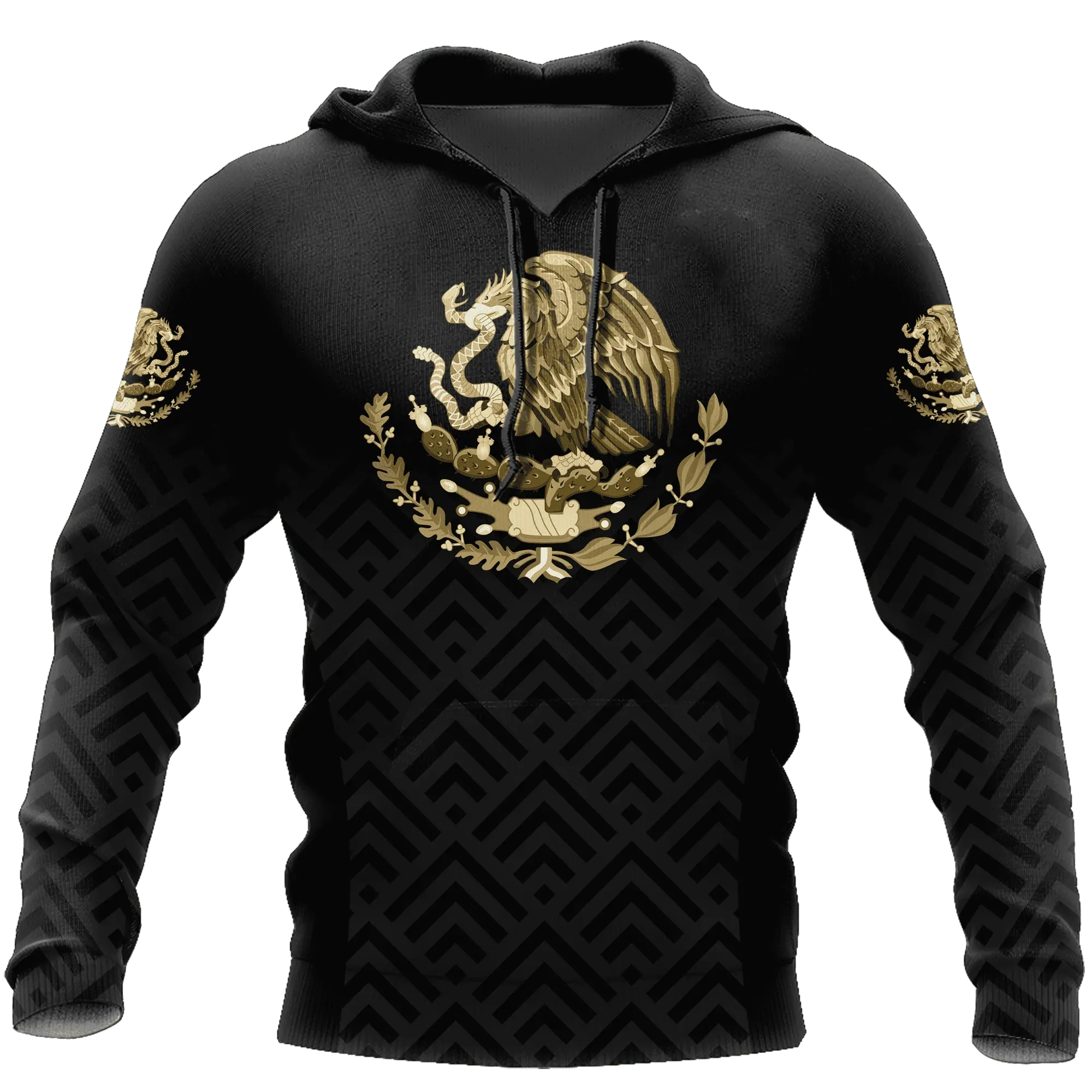 Personalized Azteca Mexicano Hoodie, 3D All Over Printed Mexicano Hoodie, Aztec 3D Hoodies For Him