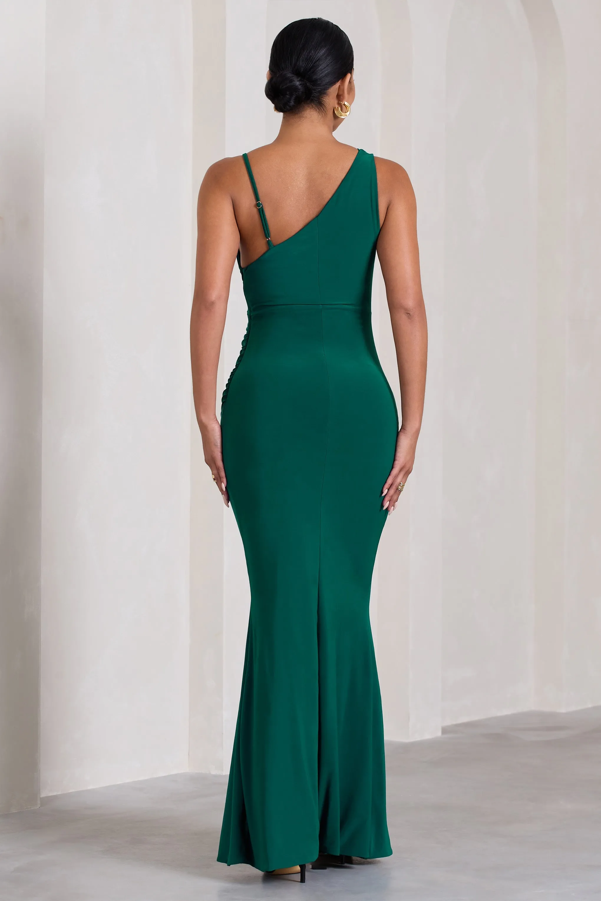 Phantasy | Bottle Green Maternity Cowl Neck Maxi Dress