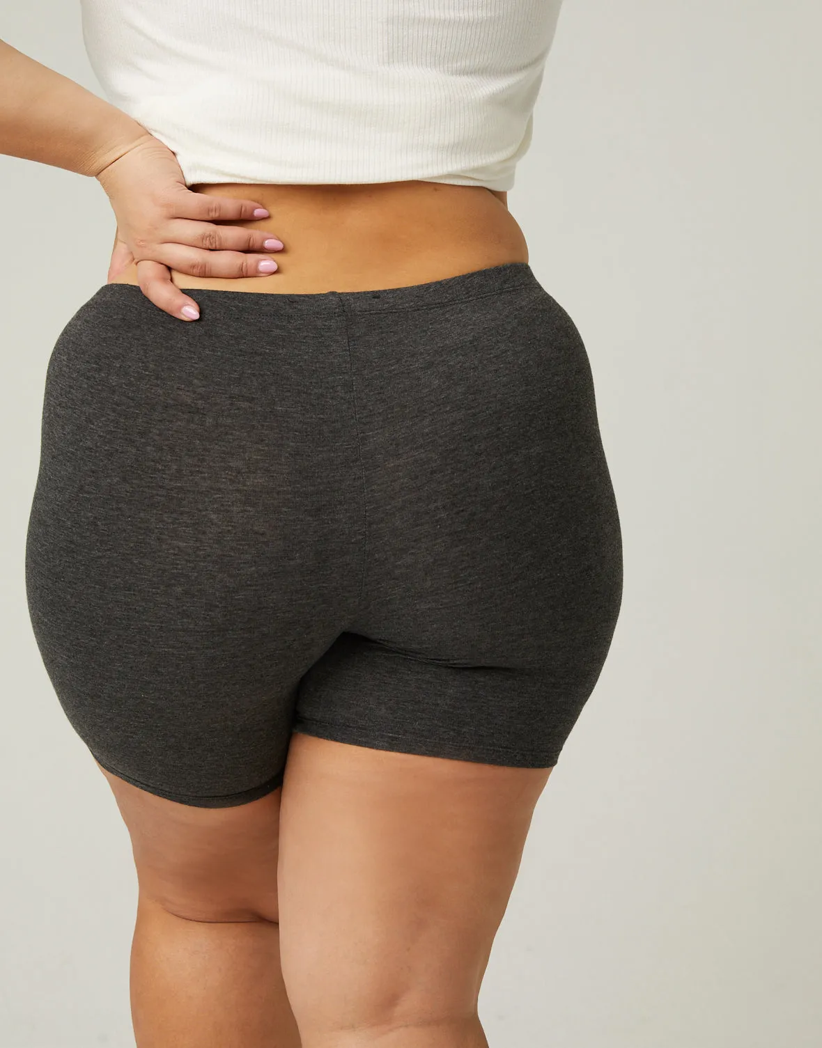 Plus Size Cotton Bike Shorts