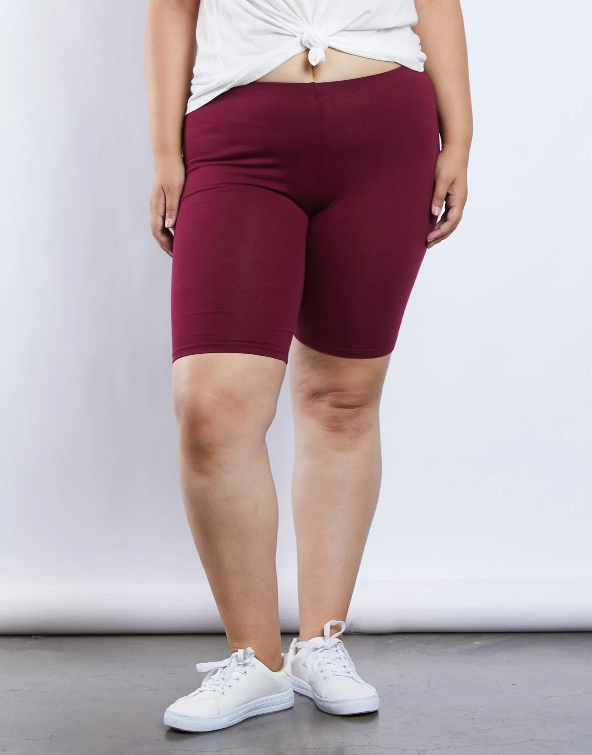 Plus Size Simple Bike Shorts