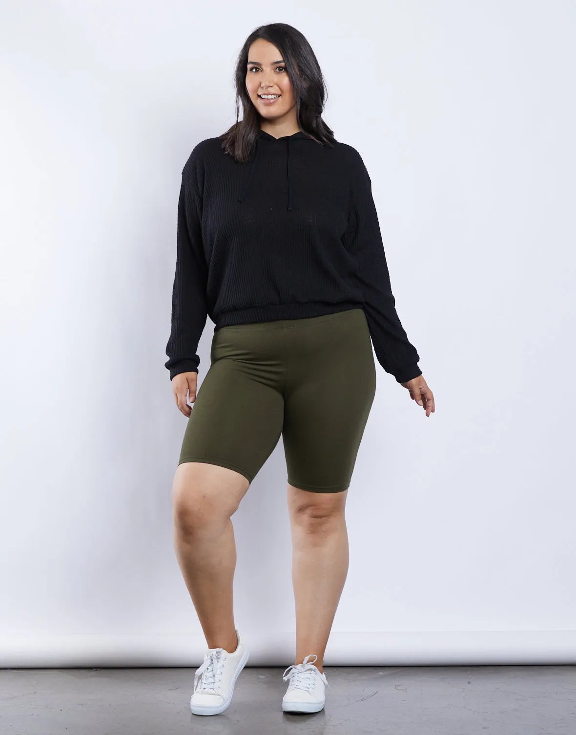 Plus Size Simple Bike Shorts