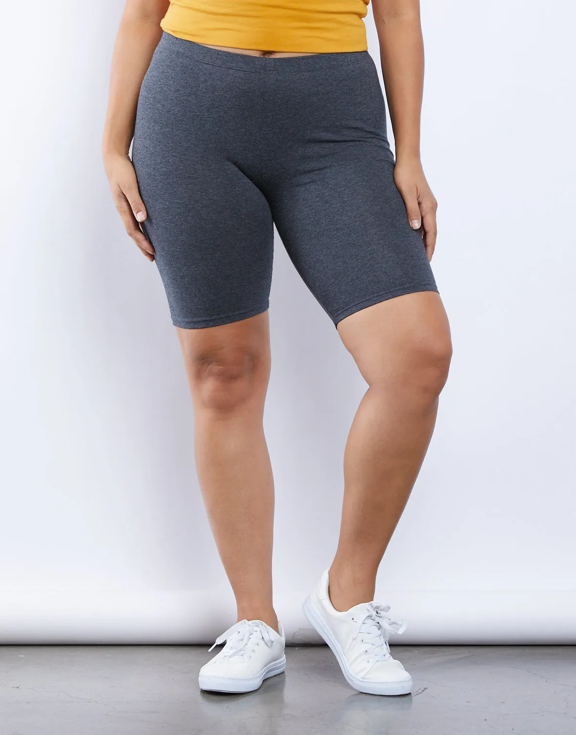 Plus Size Sporty Girl Biker Shorts