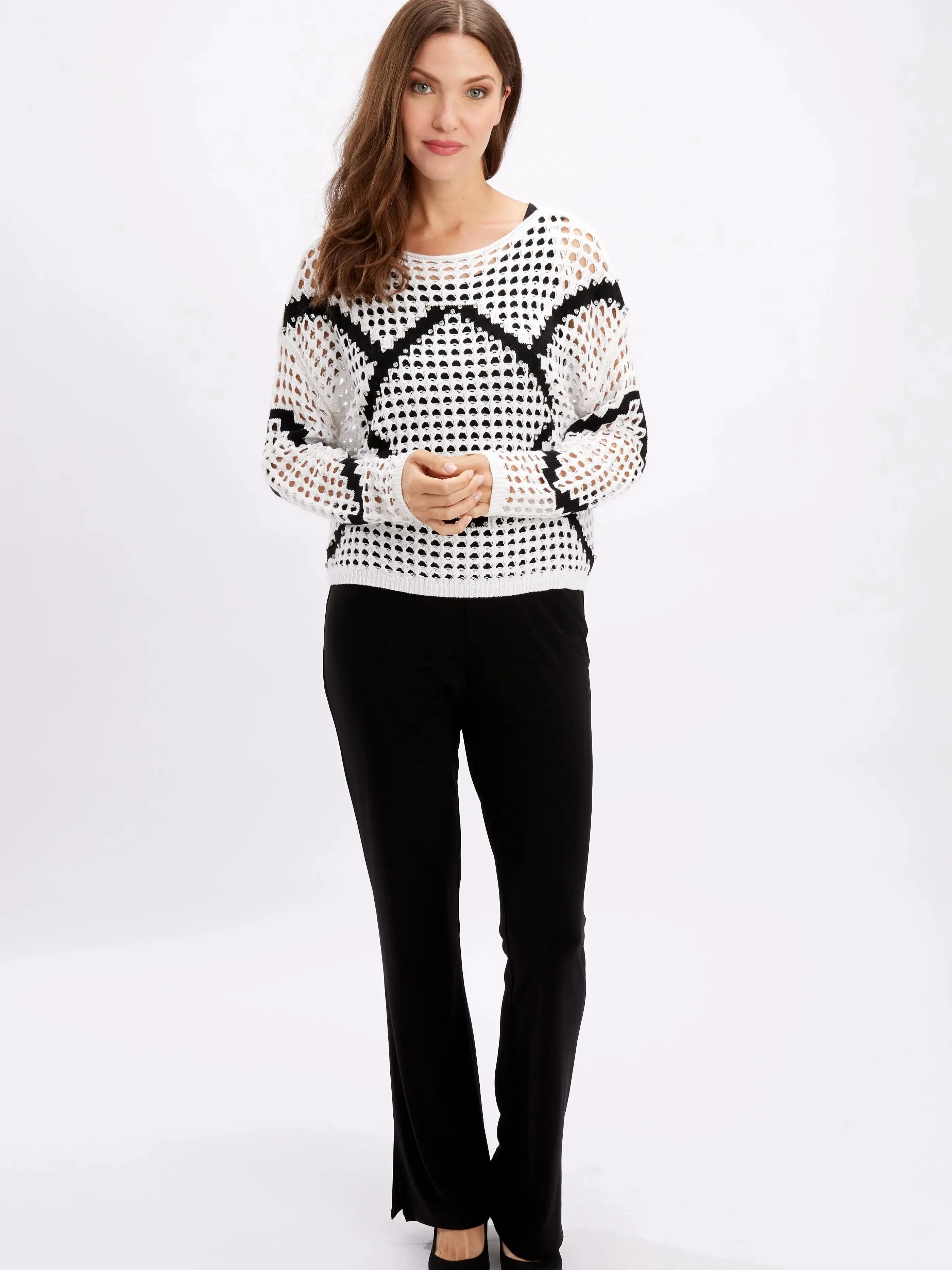 Printed Fishnet Top 246245U