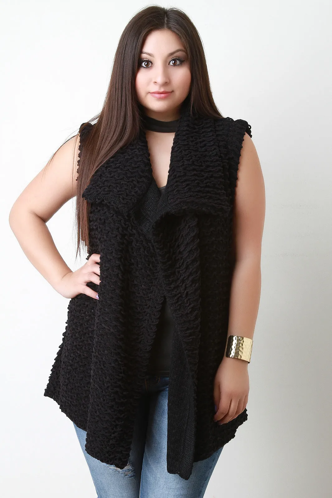 Pulled Knit Sweater Vest