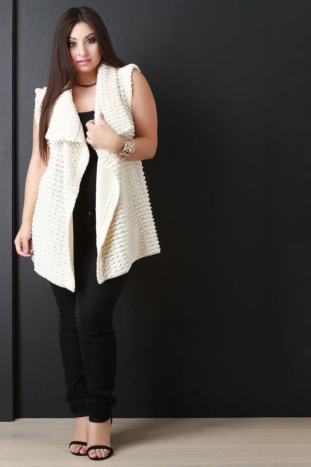 Pulled Knit Sweater Vest