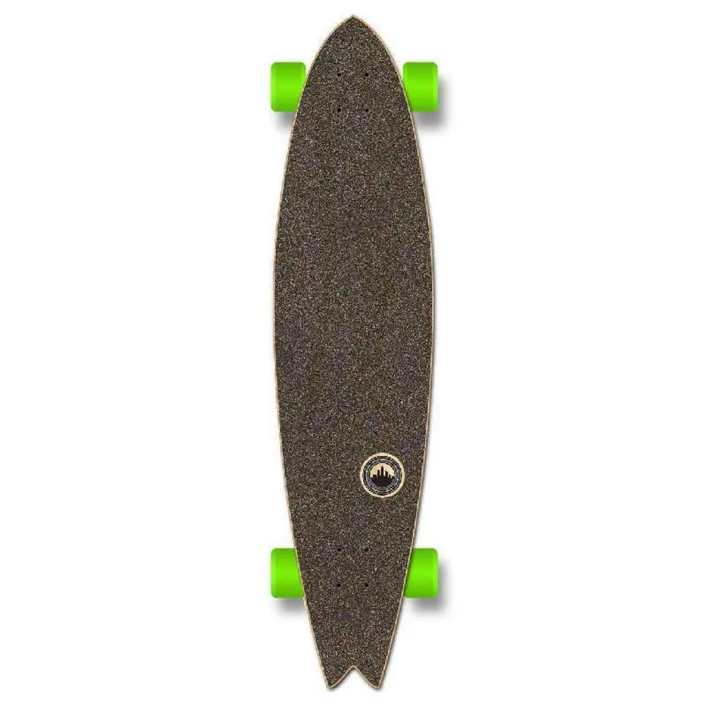 Punked Stained Black Fishtail Blank Longboard