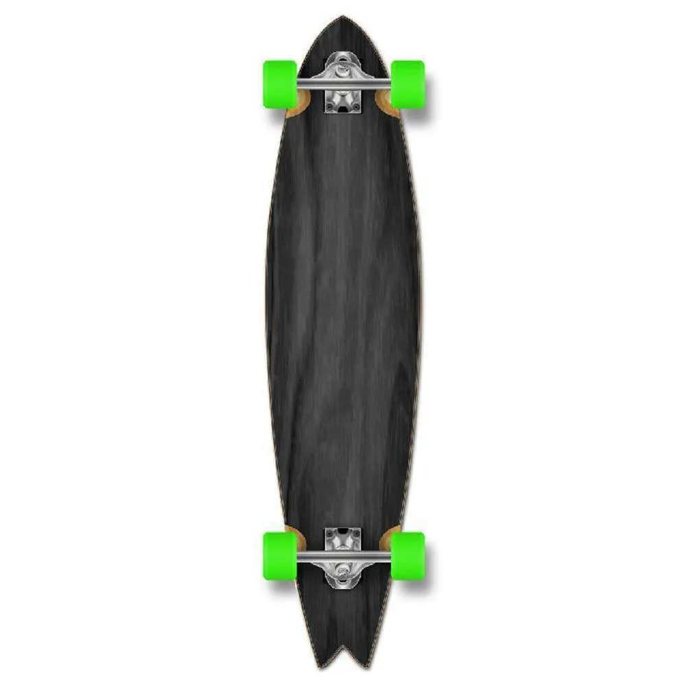 Punked Stained Black Fishtail Blank Longboard