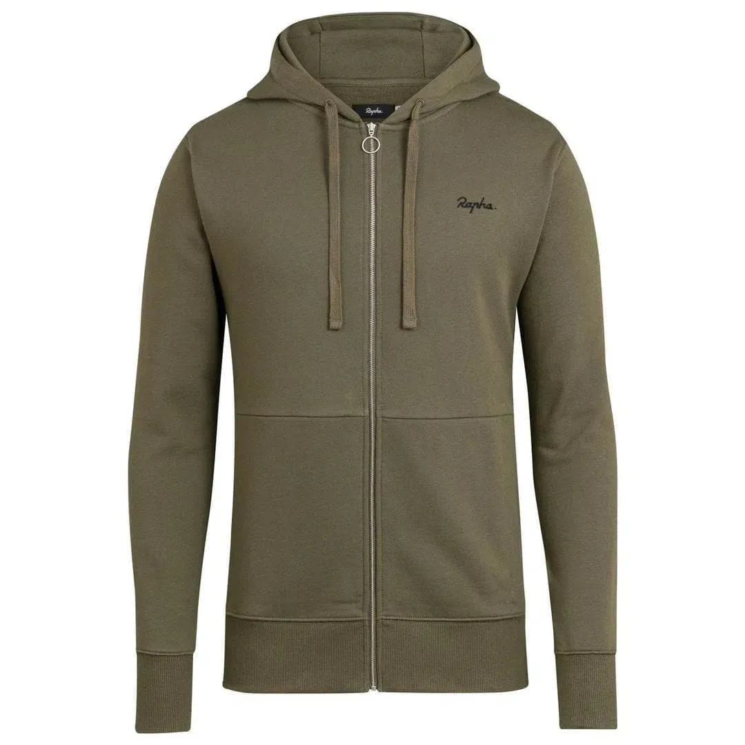 RAPHA Logo Hoodie - Dark Olive