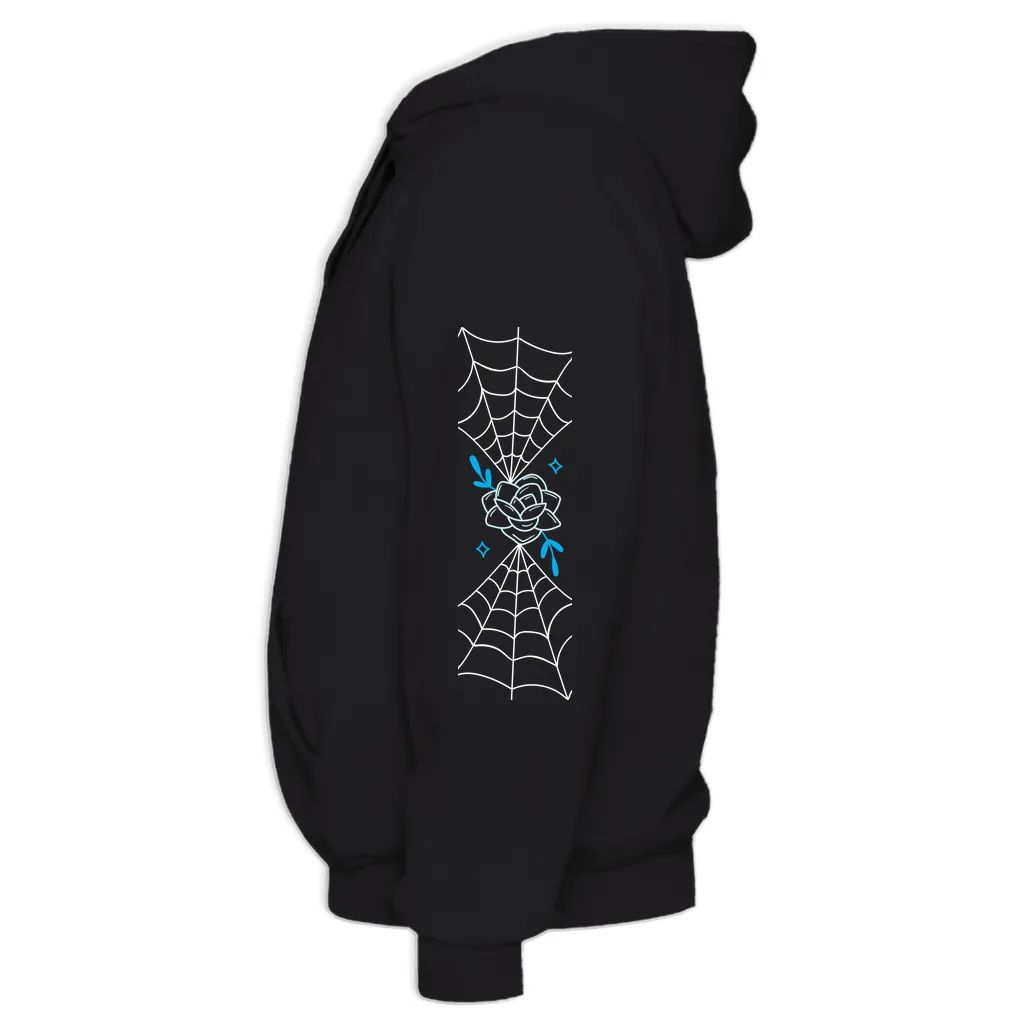 Retro Spooky Cat Vote Midweight Printed Sleeve Pullover Hoodie