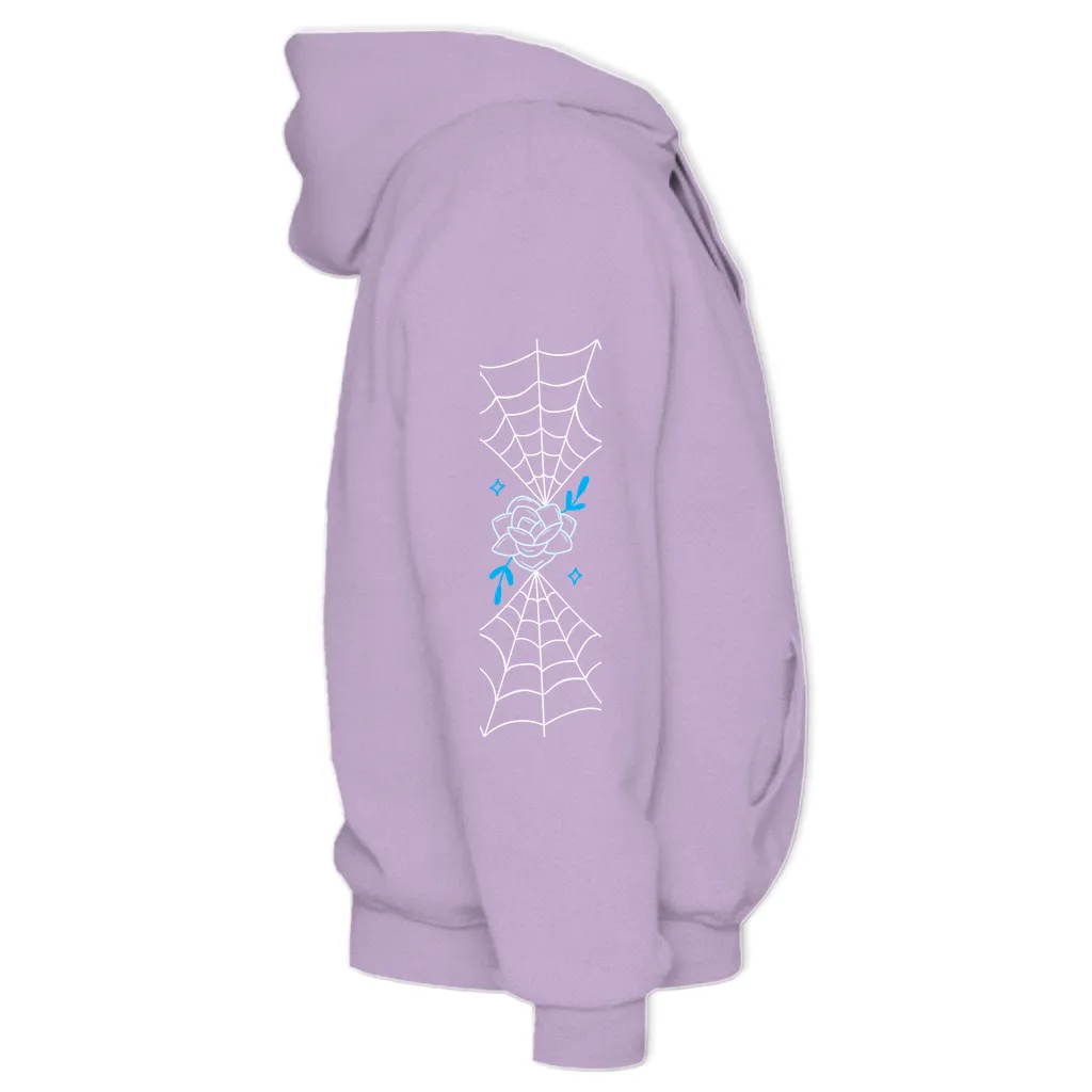 Retro Spooky Cat Vote Midweight Printed Sleeve Pullover Hoodie