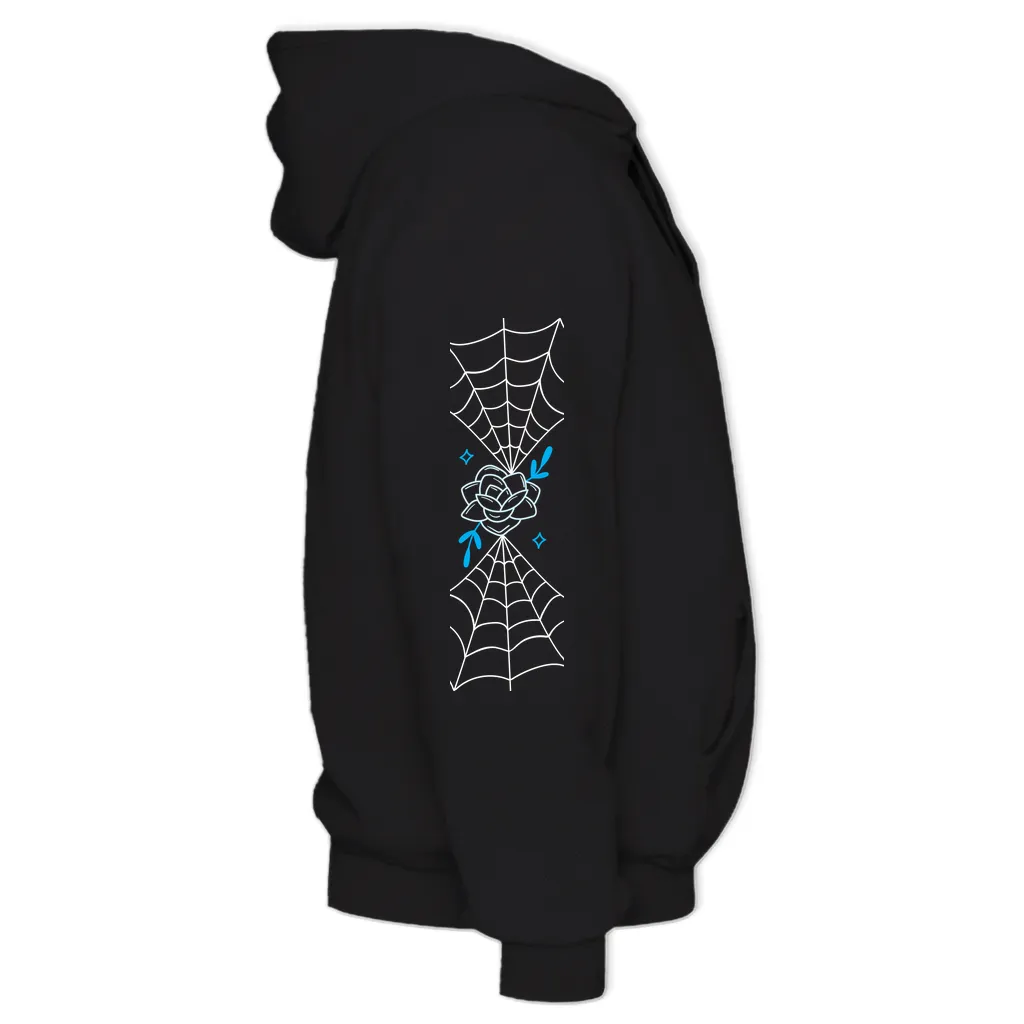 Retro Spooky Cat Vote Midweight Printed Sleeve Pullover Hoodie