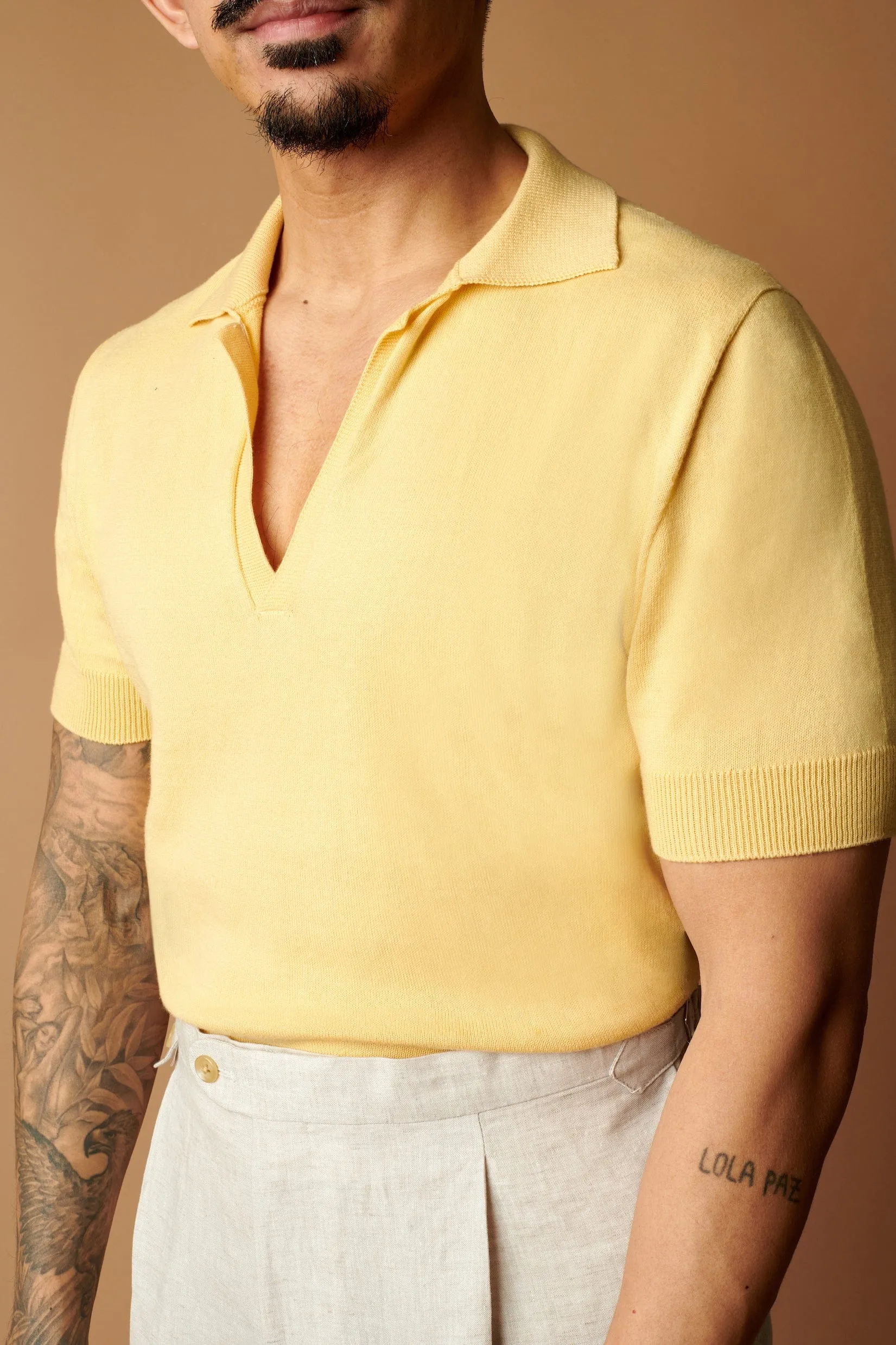 Rocky V-Neck Cotton Polo