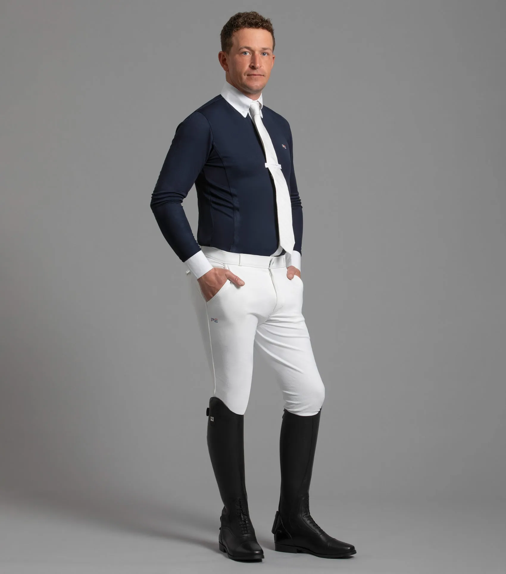 Santino Men's Gel Knee Competition Breeches White