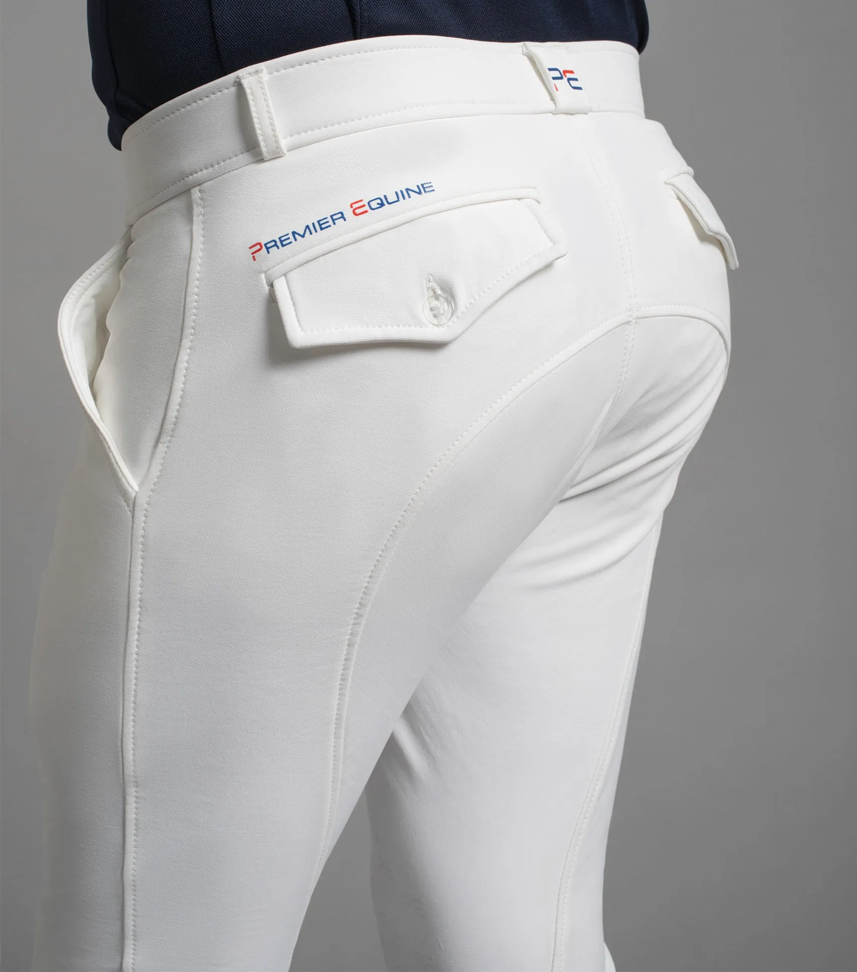 Santino Men's Gel Knee Competition Breeches White