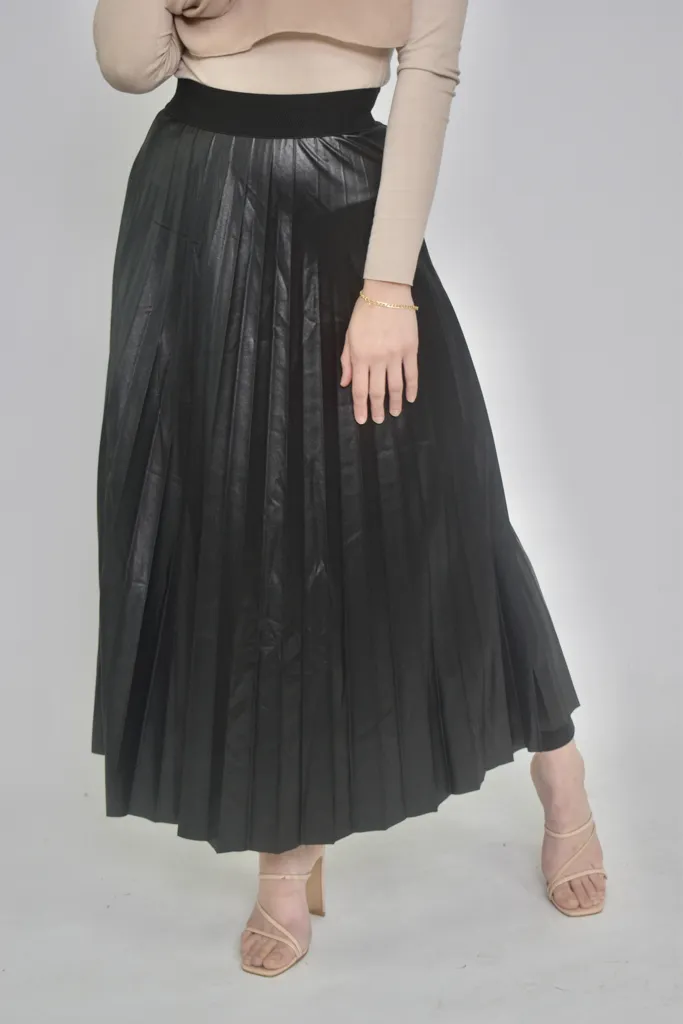 Satin Pleat Skirt