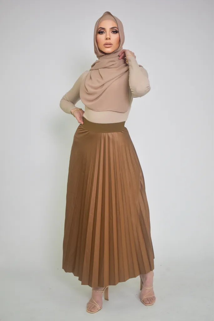 Satin Pleat Skirt