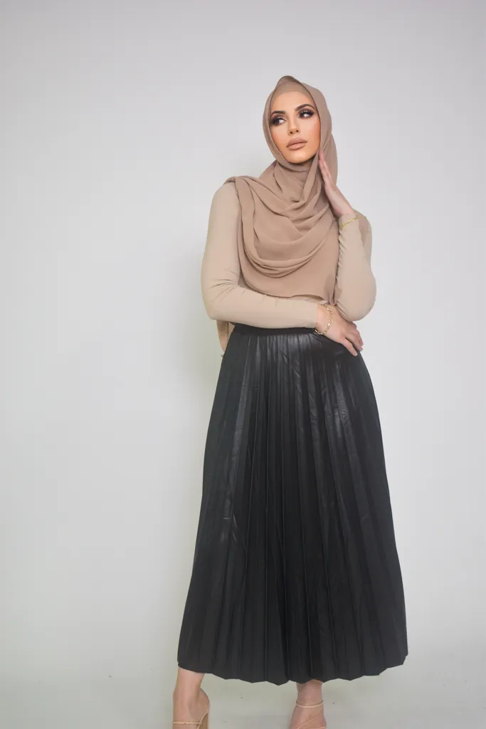 Satin Pleat Skirt