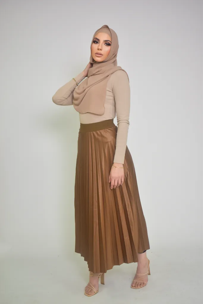 Satin Pleat Skirt