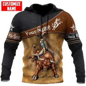 Shop Coolspod 3D Hoodie For Cowboy, Custom Bull Riding Hoodie For Men And Women, Rodeo Clothing