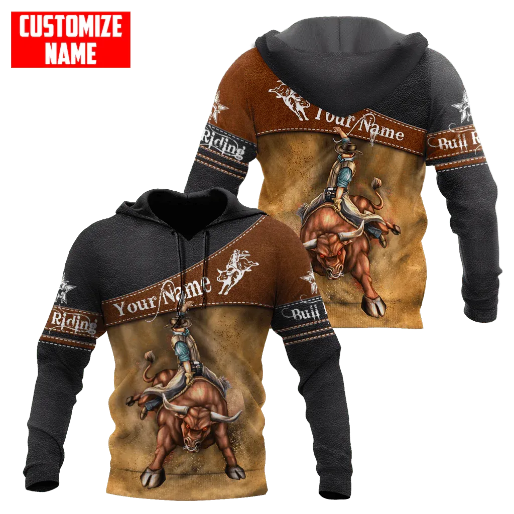 Shop Coolspod 3D Hoodie For Cowboy, Custom Bull Riding Hoodie For Men And Women, Rodeo Clothing