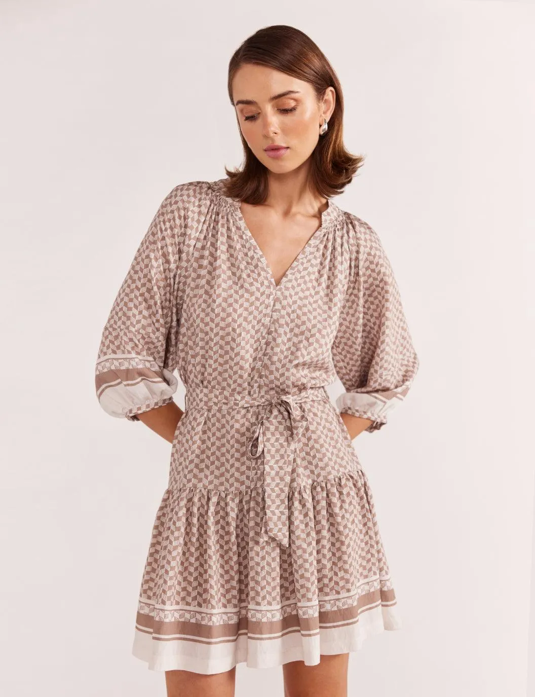 Staple the Label Soleil Smock Dress in Beige