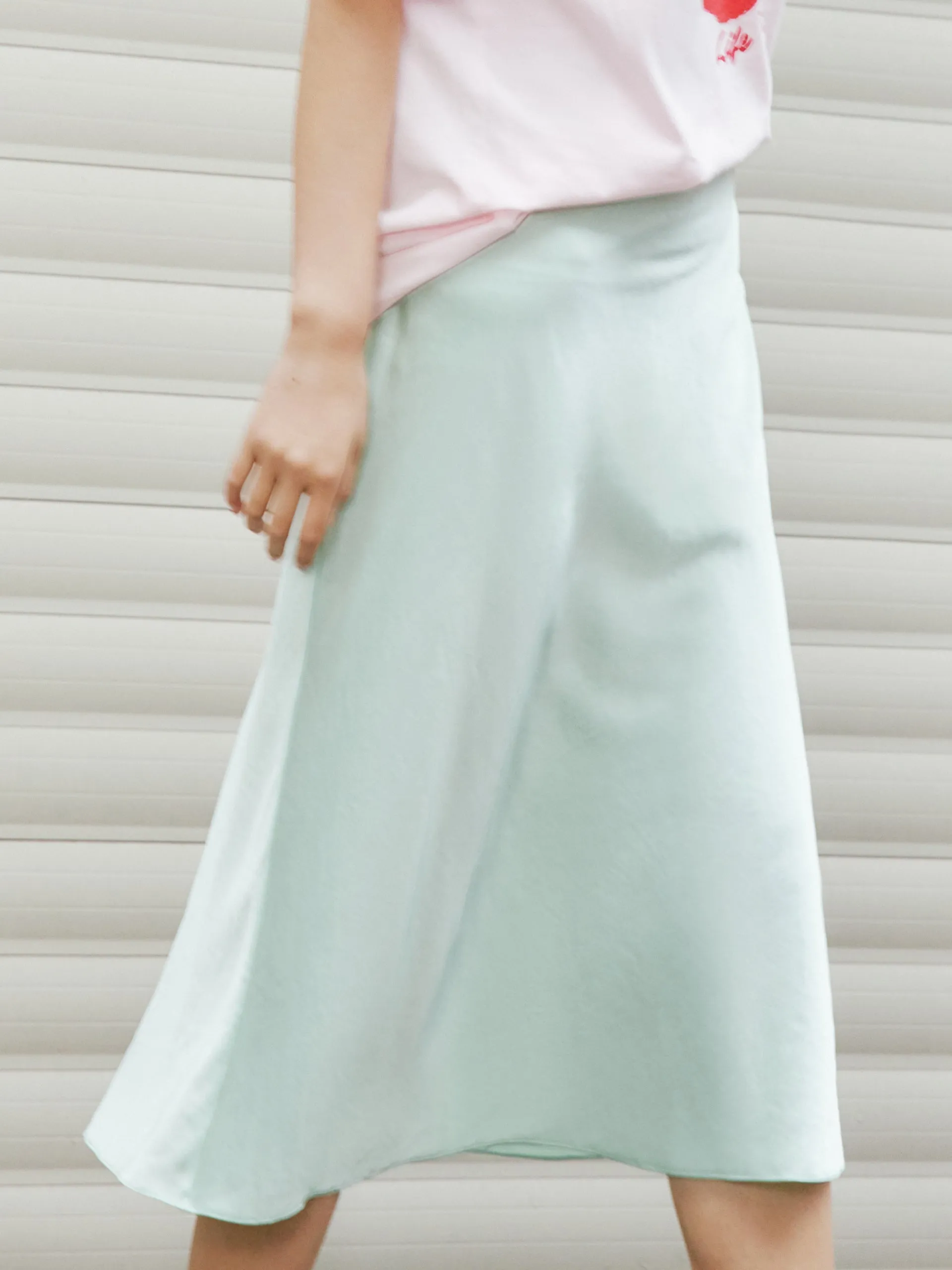 Triacetate Midi Skirt