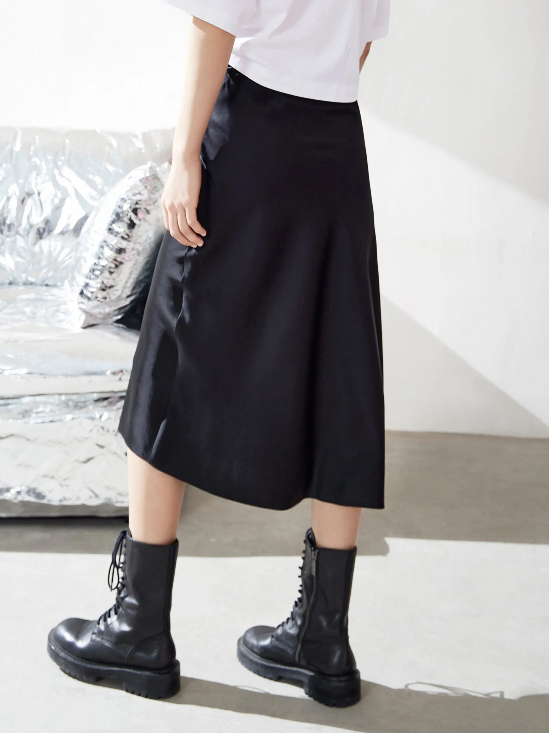 Triacetate Midi Skirt