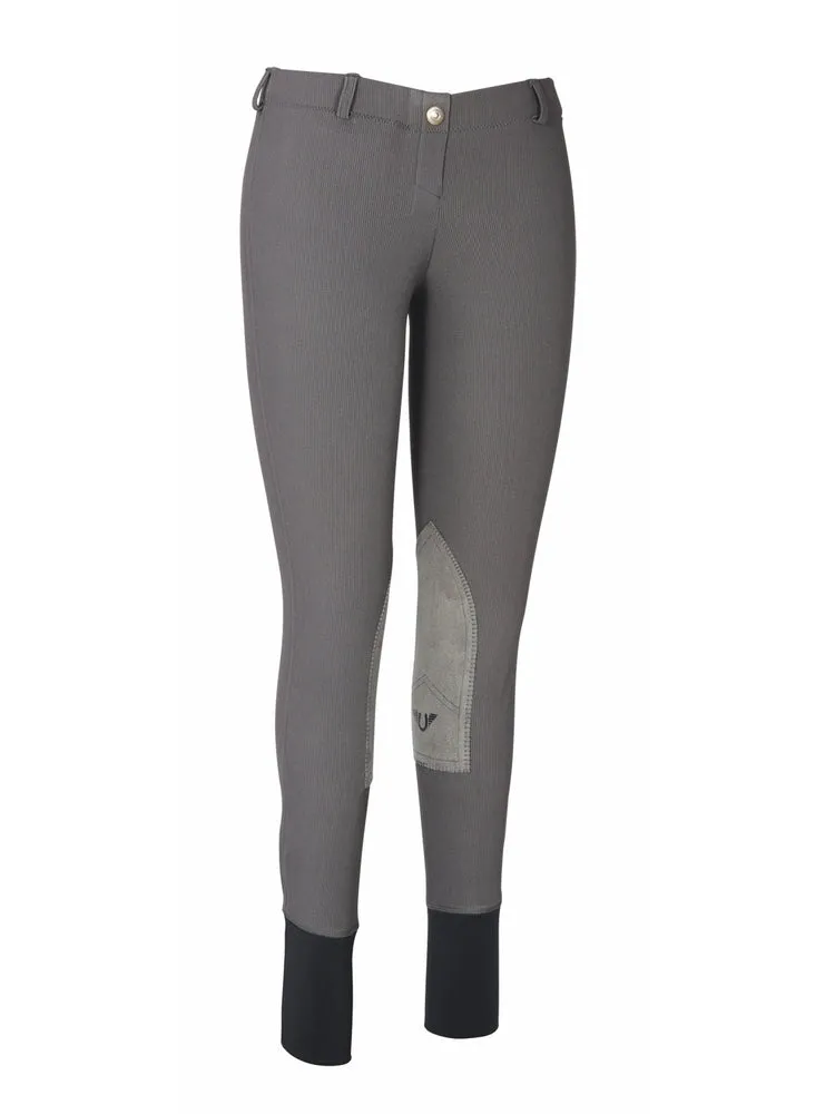 TuffRider Ladies Ribb Lowrise Pull-On Knee Patch Breeches