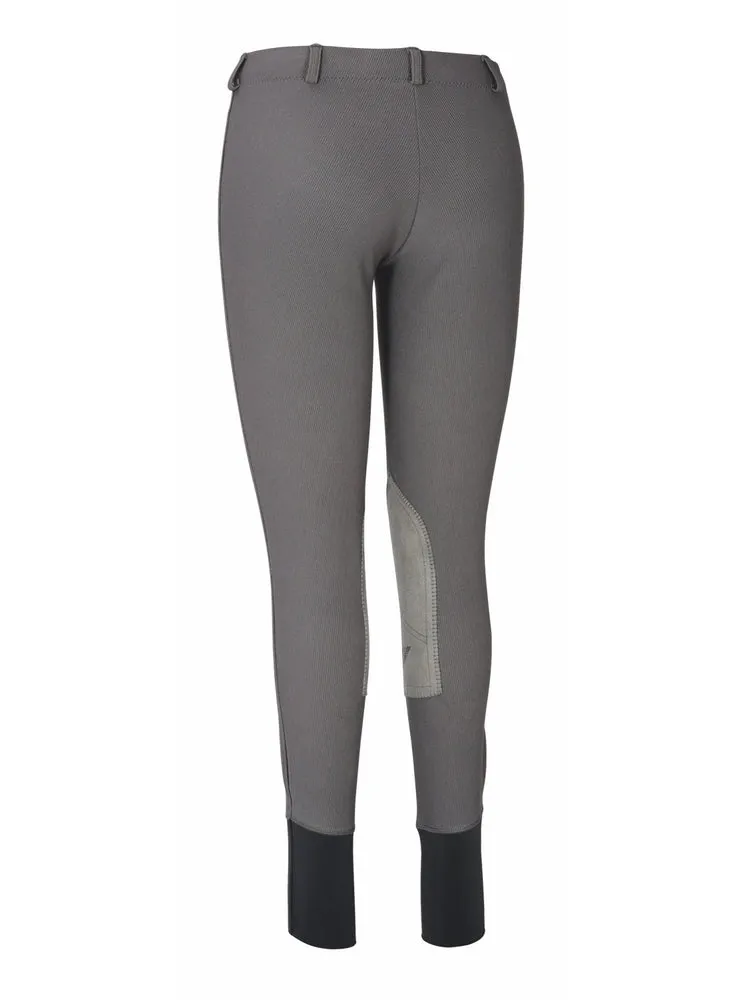 TuffRider Ladies Ribb Lowrise Pull-On Knee Patch Breeches