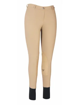 TuffRider Ladies Ribb Lowrise Pull-On Knee Patch Breeches