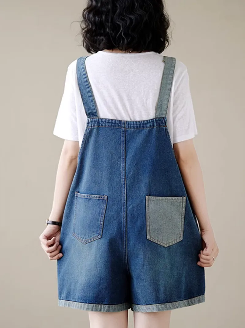 Women's  Spring Everyday Wear Bib's Pockets Overalls Dungarees