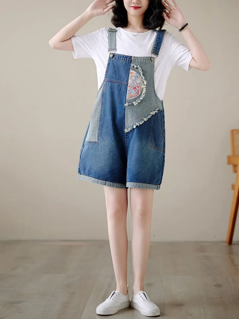 Women's  Spring Everyday Wear Bib's Pockets Overalls Dungarees