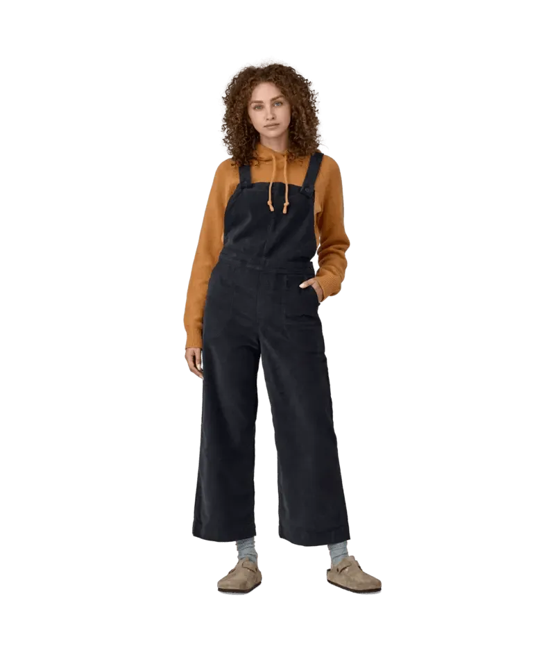 Women's Stand Up Cropped Corduroy Overalls