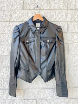 Wyatt Vegan Leather Zip Up Jacket